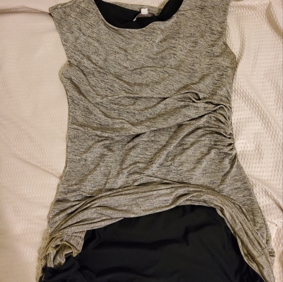 NWT! Ann Taylor Loft Gold Heather Ruched Sheath Sleeveless Dress Size M - Picture 10 of 10